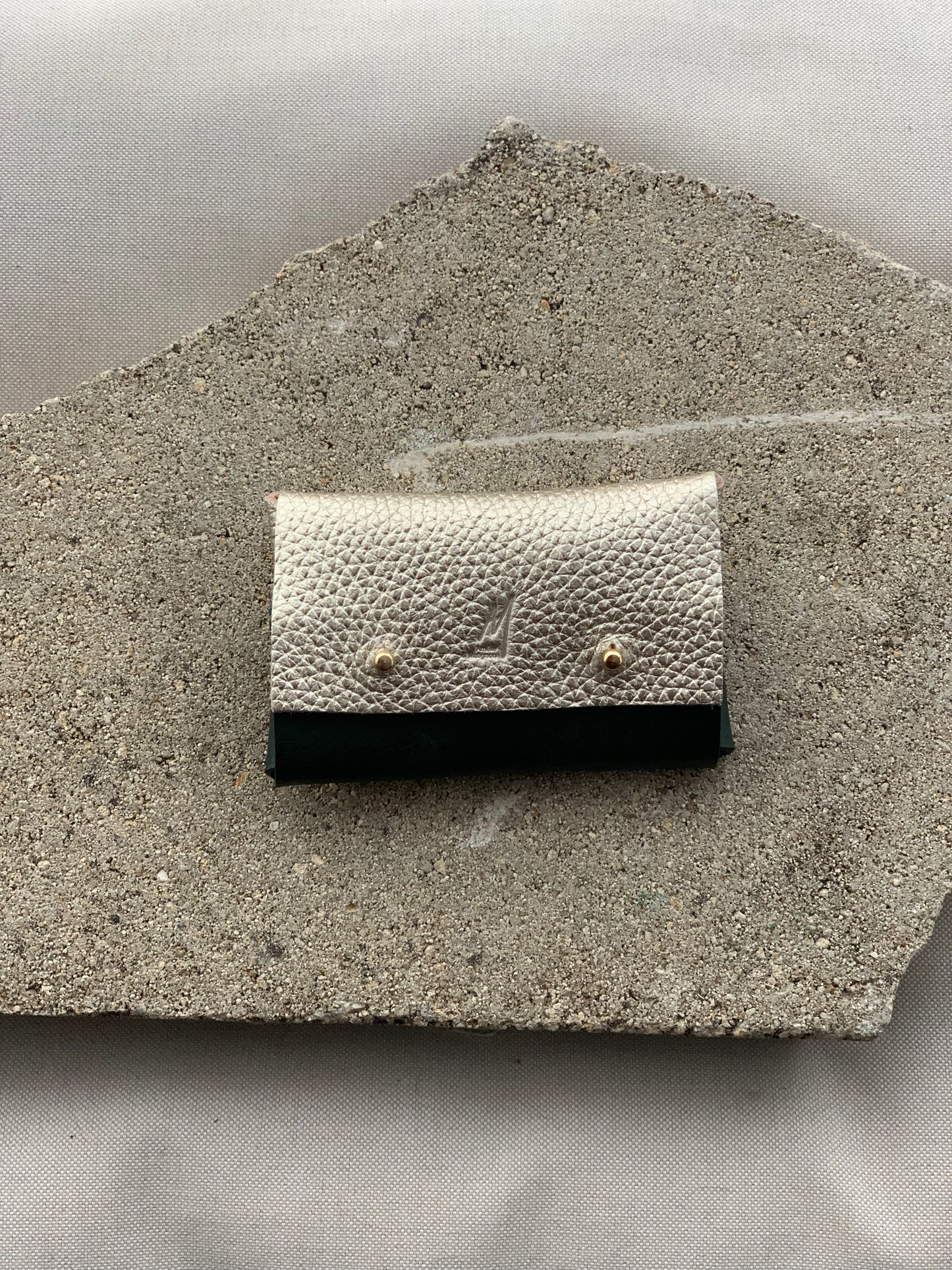 Gold & green wallet