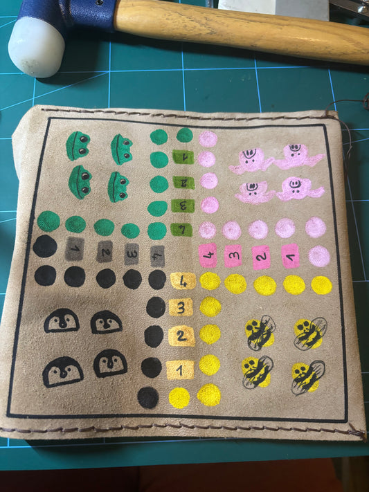 Ludo - DIY Travel Board Kit - in Leather