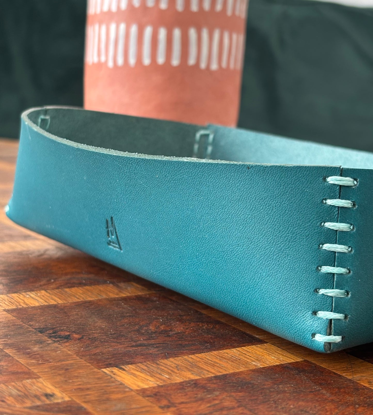 Elsie - Turquoise - Leather Tray