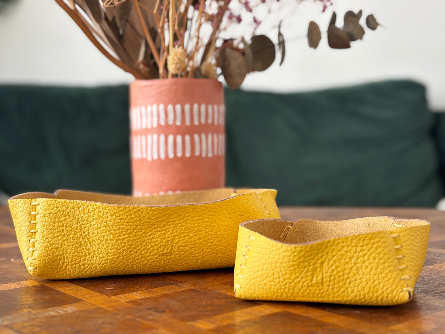 Elsie - Soft Grainy Lemon - Leather Tray