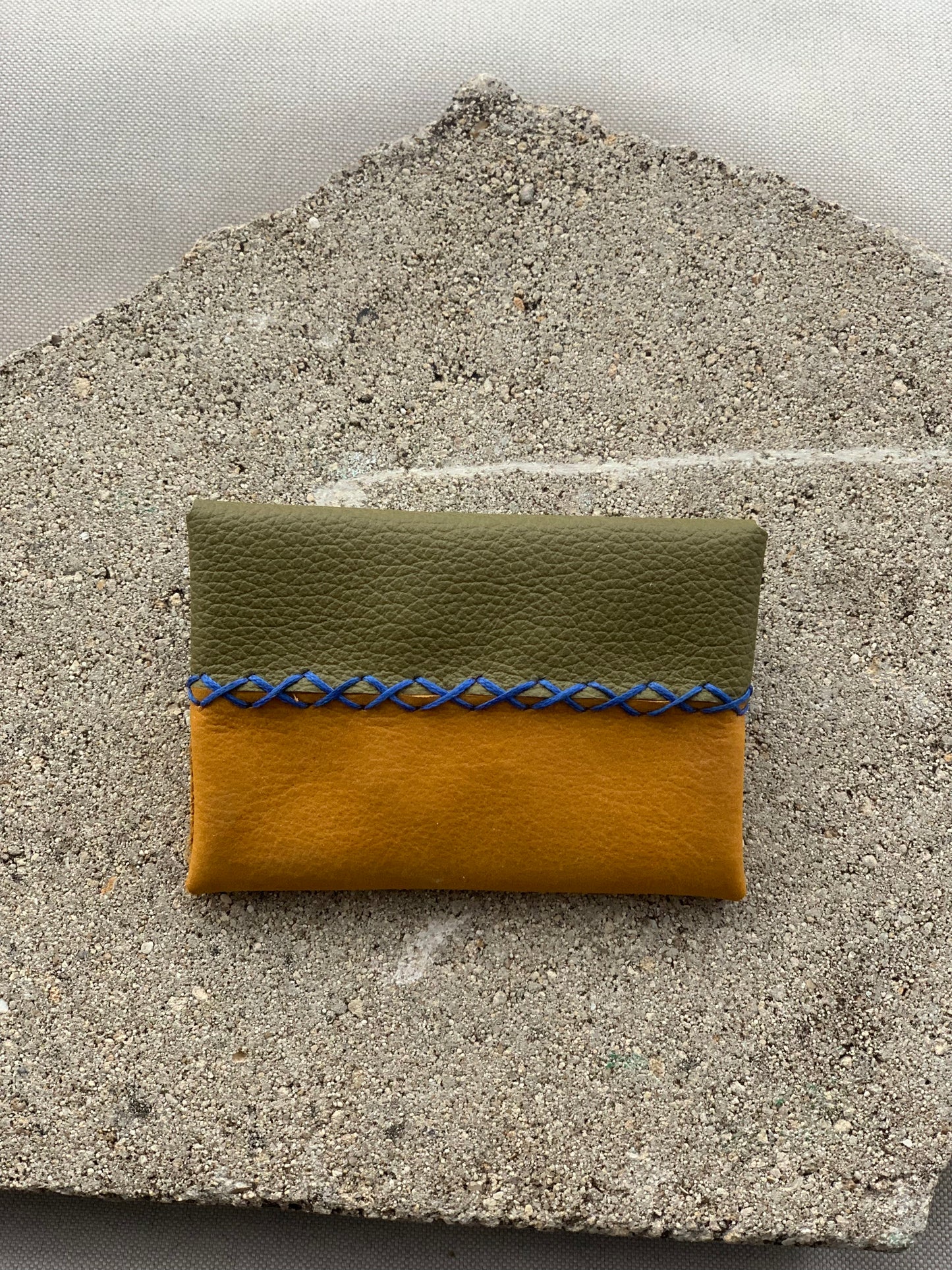 Khaki & mustard wallet